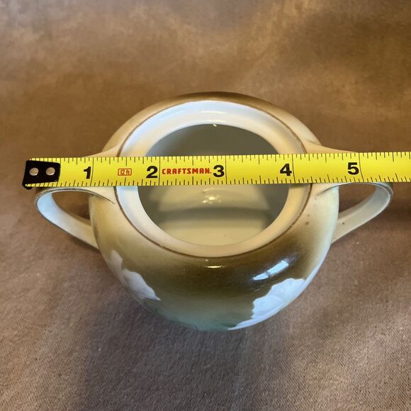 Antique RS Germany Made Sugar Bowl No Lid Handpainted Art Nouveau Floral - Picture 12 of 15